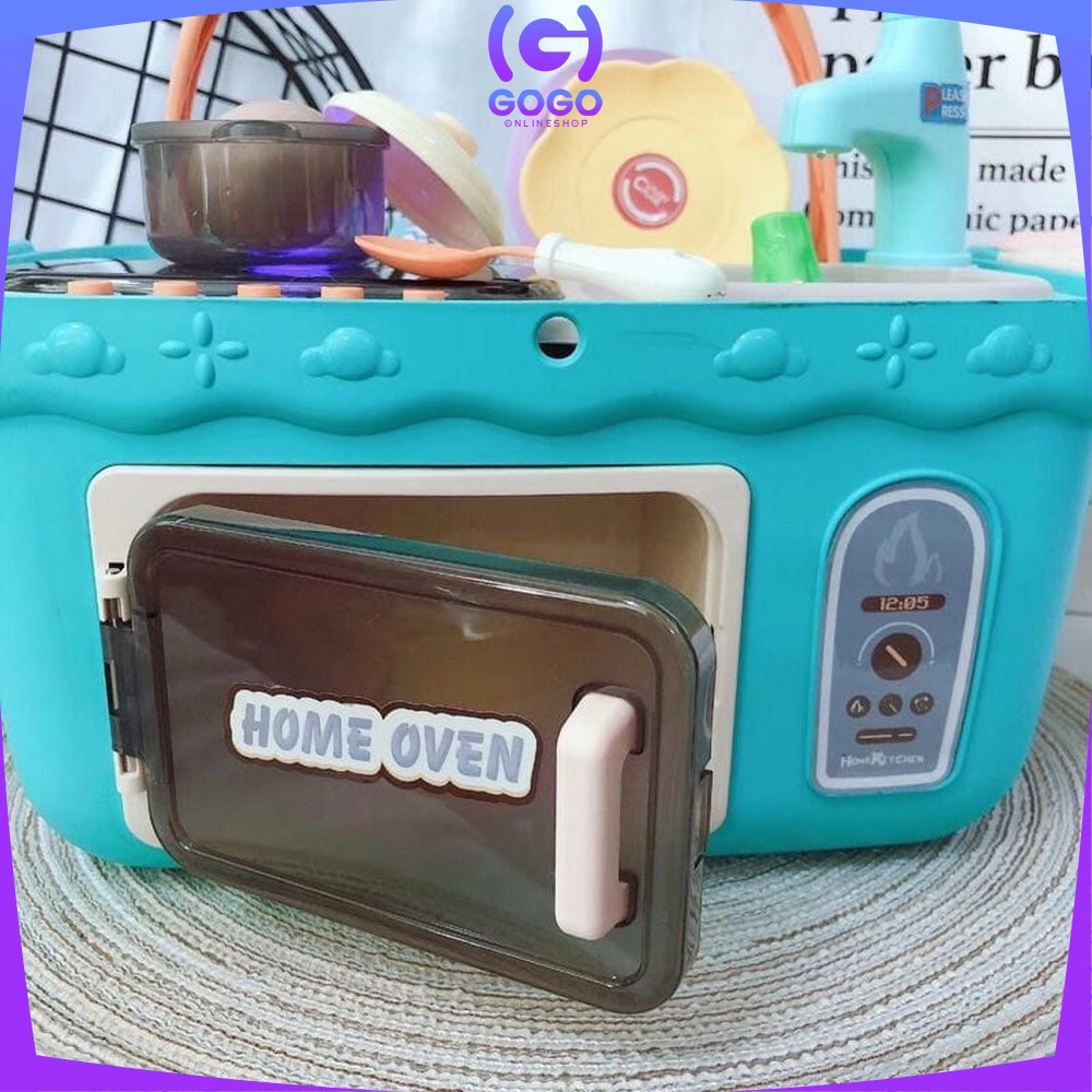 GOGO-M27 Mainan Home Picnic Kitchen Set 906 / Mainan Edukasi Anak Masak Masakan + Wastafel Cuci Piring