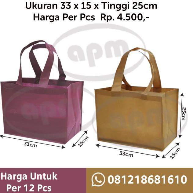 

Tas Spunbond Jahit Kue Brownies Ukuran 33x15x25cm - Maroon