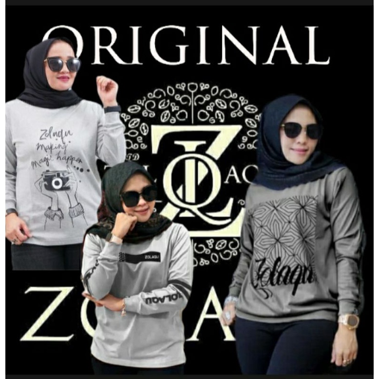 03ATASAN KEKINIAN KAOS ZOLAQU WARNA PUTIH kaos wanita zolaqu ori terbaru 2021/kaos zolaku ori terbar