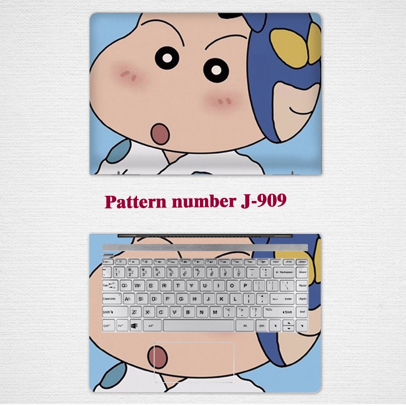 2pcs Stiker Pelindung Laptop Universal Motif Crayon Shin-chan Bahan VINYL Ukuran 12 13 14 15.6 Inch