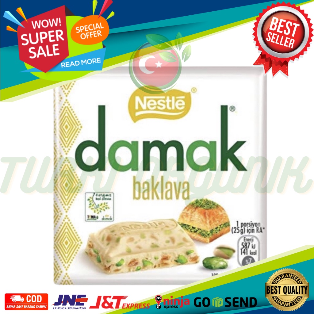 COKLAT DAMAK ASLI TURKEY CHOCHOLATE NETSLE PREMIUM TURKI COKELAT NIKMAT DAN ENAK