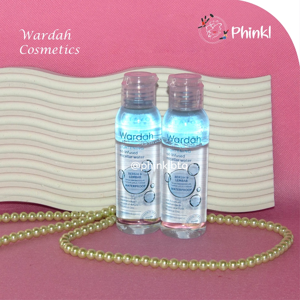 `ღ´ PHINKL `ღ´ ᘺᗩᖇᕲᗩᕼ wardah Lightening Oil Infused Micellar Water remover make up waterproff 50 ml / 100 ml