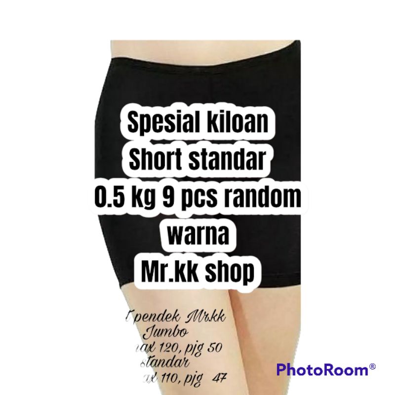 PAKET 9 pcs short STANDAR BB 40-55kg (BS REQUEST WARNA)