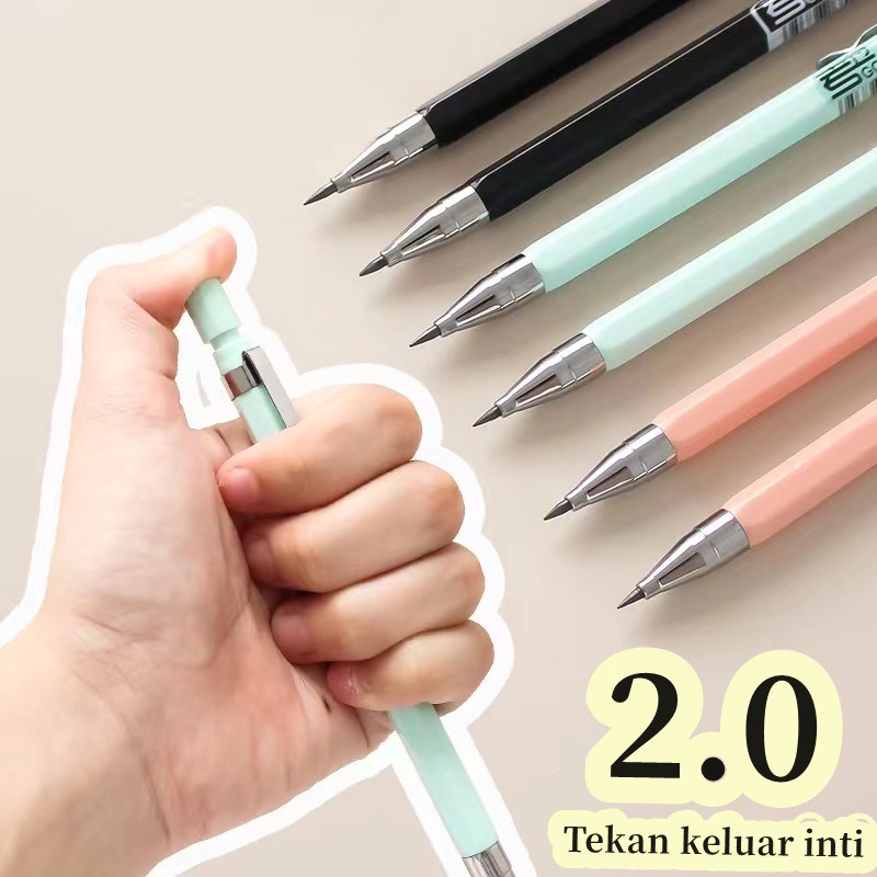 

Pensil Mekanik 2.0mm/ Mechanical Pencil Graphite Lead Automatic