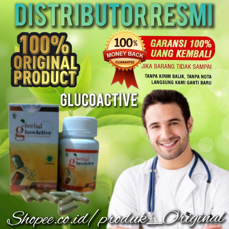 Glucoactive original Obat diabetes Asli herbal 100% aman tanpa efek samping