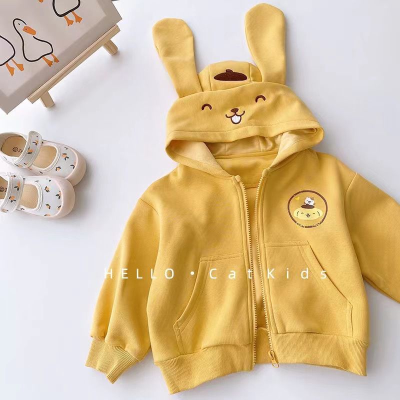 BAJU JAKET CINNAMOROLL MELODY KUROMI POMPOMPURIN OUTER ANAK PEREMPUAN OUTERWEAR SWEATER HOODIE