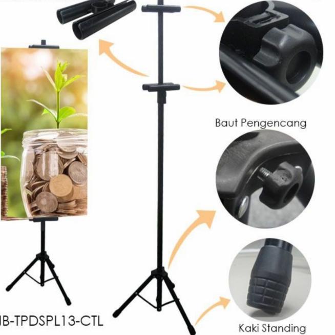 Tripod Banner 2 sisi Standing Display , Stand Tripod Foto Frame - 2 sisi