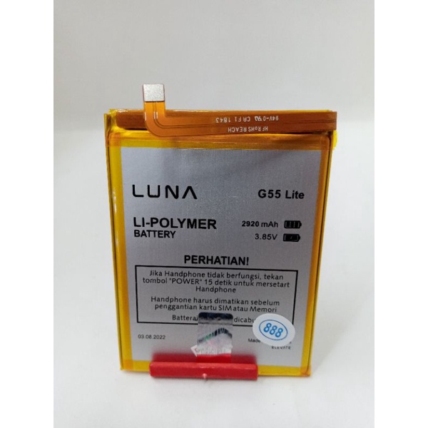 BATERAI LUNA G55 LITE G55 LTE ORIGINAL OEM