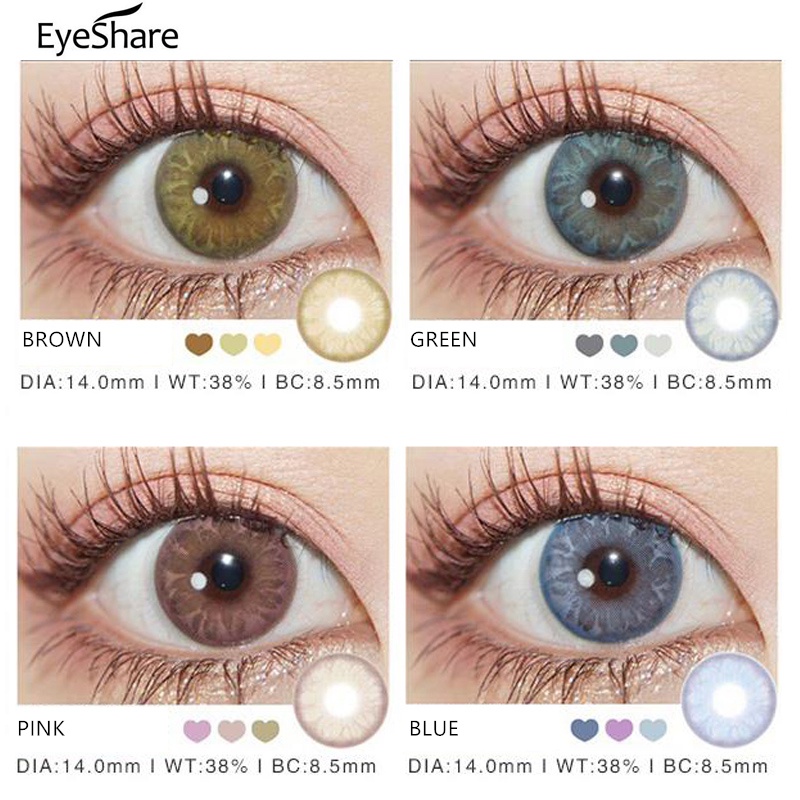 BALI Natural Coloured Big Eye Soft Contact Lens Yearly use Korean Eyes 【COD &amp; ready stock】-1.00 s/d -6.00 Minus Softlens