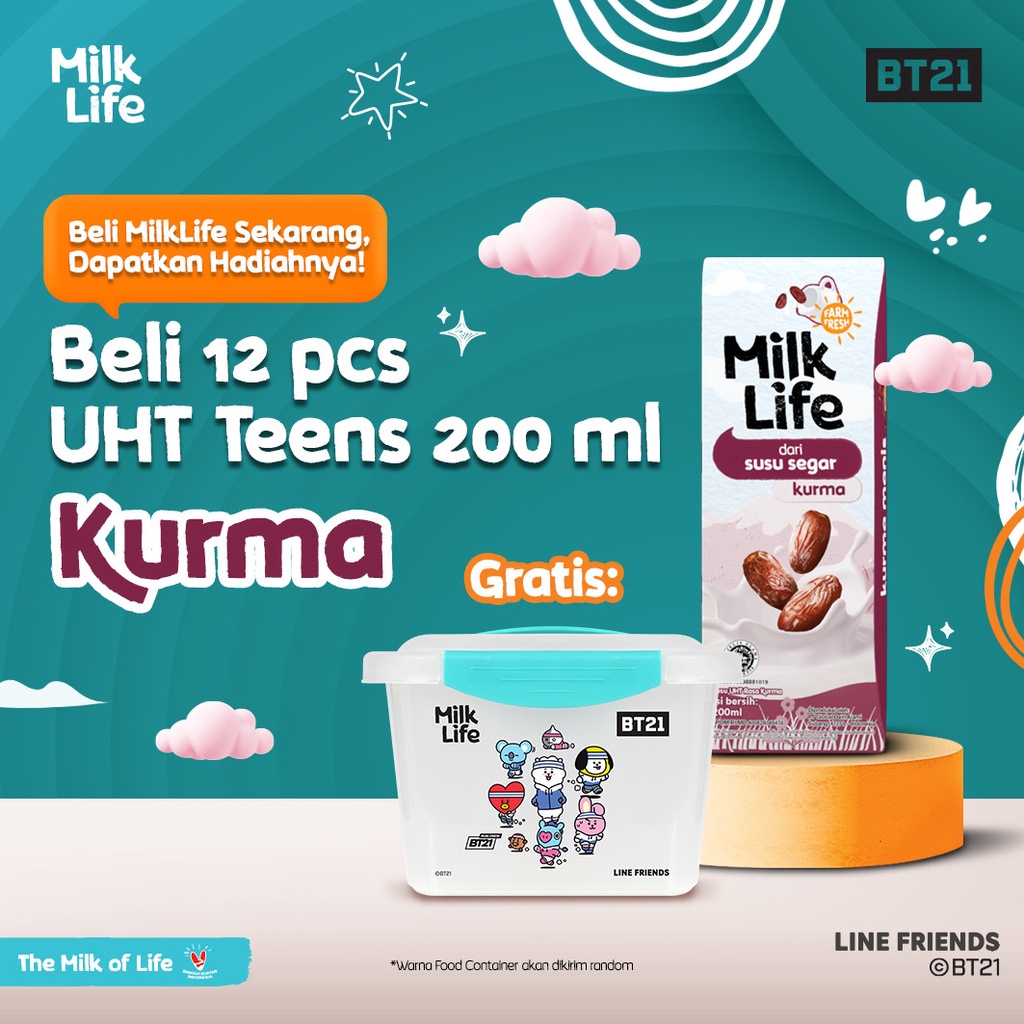 

MilkLife UHT Teens Kurma 12 Pcs @200 ml