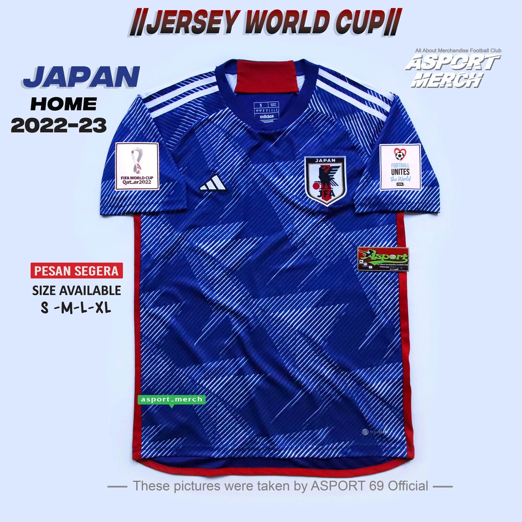 Jual JERSEY BOLA TIMNAS JEPANG HOME WORLDCUP NEW 2022 2023 SOCCER