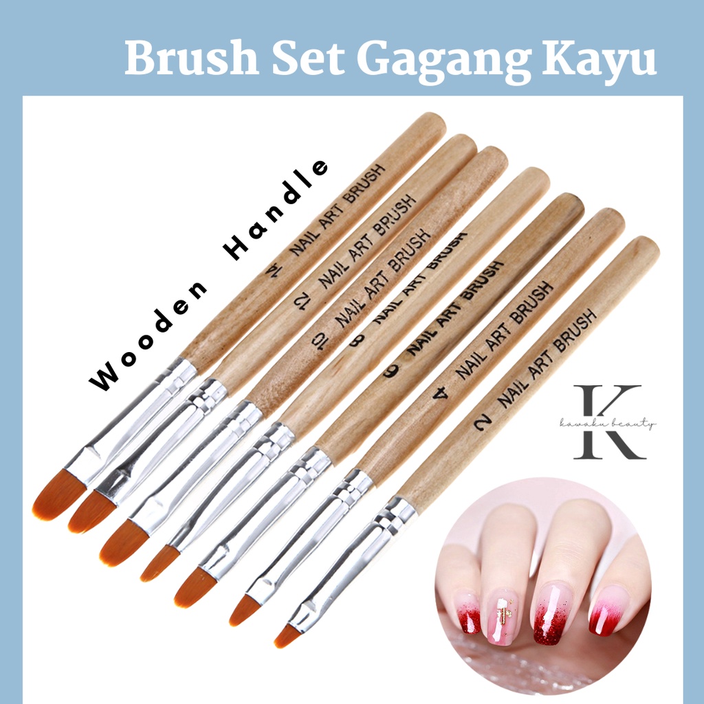 Brush Round Kayu size 2,4,6,8,10,12,14 NP-49