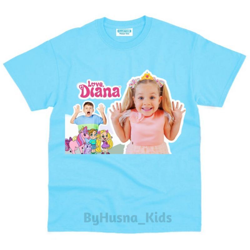 LOVE DIANA BAJU ANAK KAOS ANAK CUSTOM LOVE DIANA ROMA VLOG YOUTUBE KIDS DIANA SHOW ATASAN ANAK UNISE
