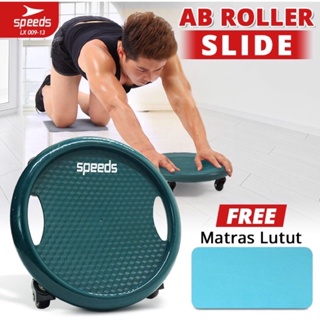 SPEEDS Ab Wheel Abs Roller Slide Abdominal Roller Pull Rope Alat Olahrga Fitnes Gym Equipment Latihan Perut 009-13