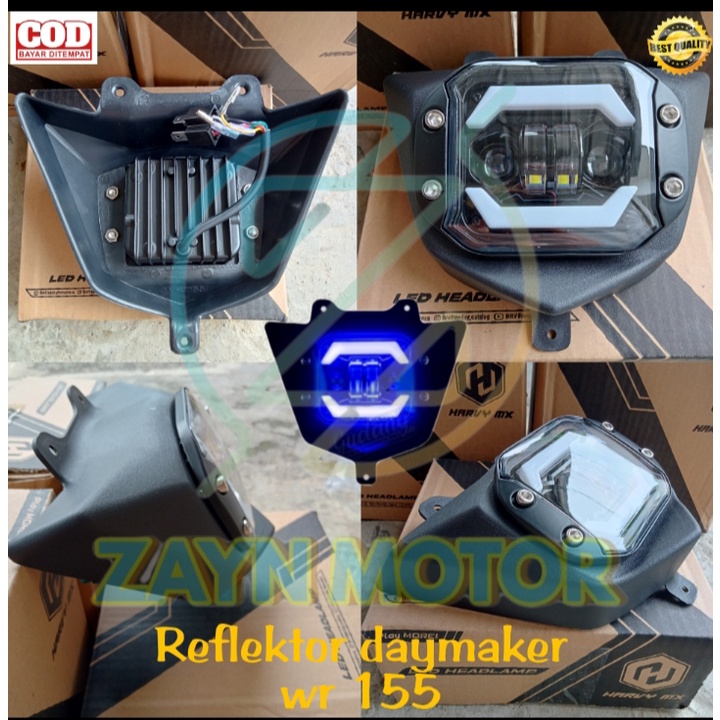 REFLEKTOR DAYMAKER WR 155 LAMPU DEPAN LED WR 155 LAMPU SOROT WR 155 LAMPU TEMBAK WR 155 HEADLAMP WR 