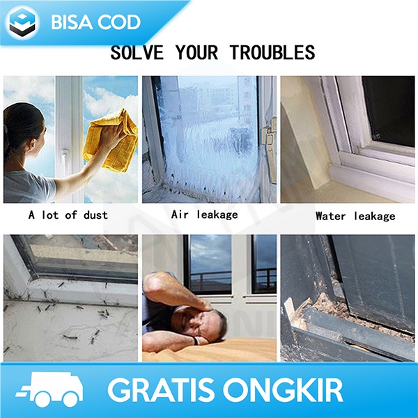 LIS STRIP PINTU LAKBAN PENGHALANG DEBU DAN SERANGGA WATERPROOF RUBBER