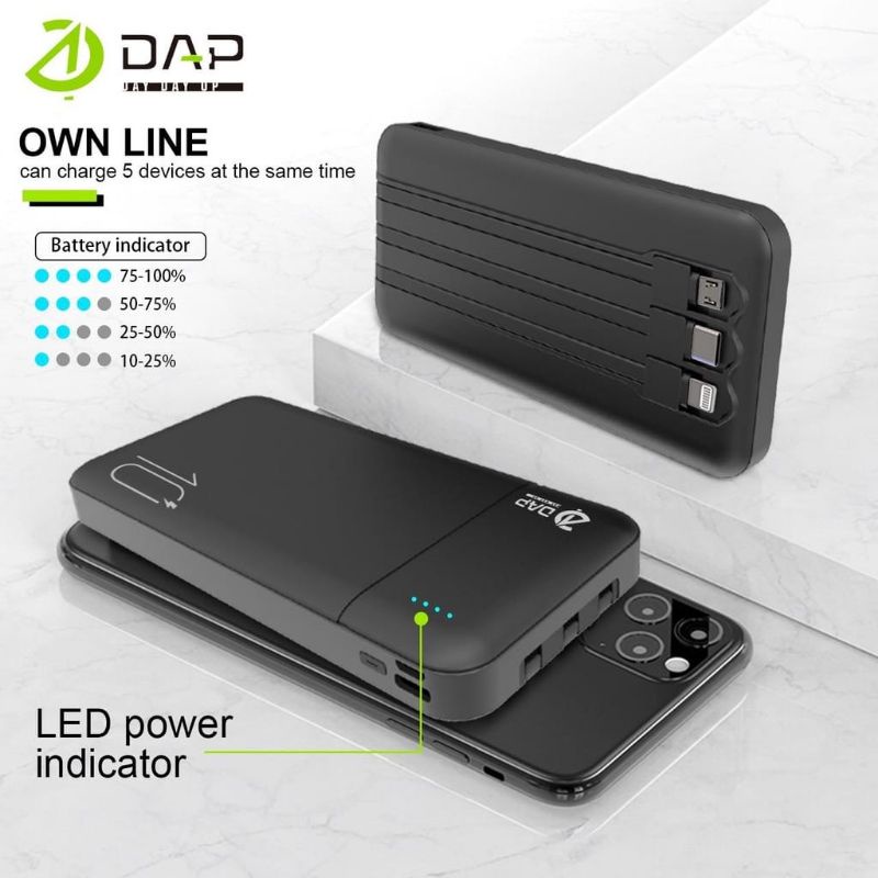 PowerBank  DAP 10.000Mah D-P112C 2.4A