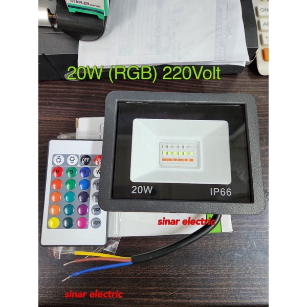 Lampu sorot led 20w 20 watt outdoor rgb warna warni lampu tembak panggung 20 watt rgb