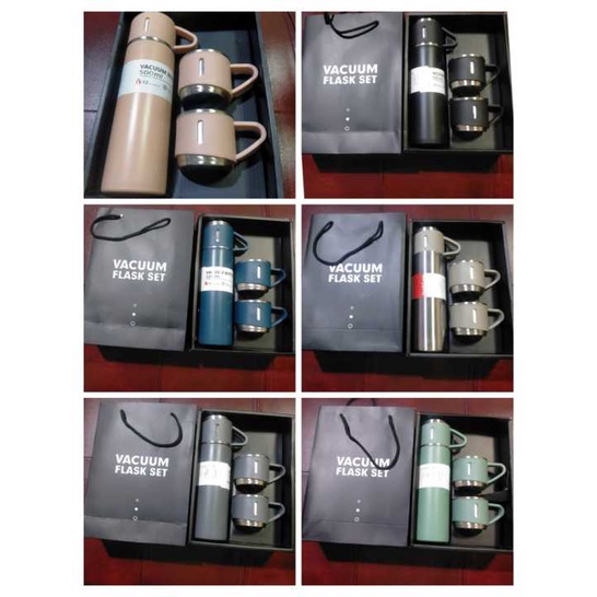 Termos Sultan Vacuum Flask Set Cangkir Gelas Botol Minum Panas Dingin