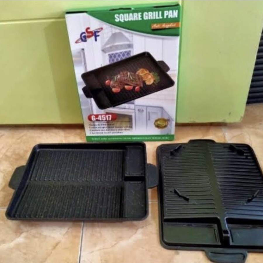 NEW GSF GRILL PAN PANGGANGAN KOTAK BBQ YAKINIKU G-4517 G4517 ANTI LENGKET