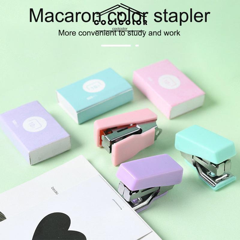 COD❤️stapler staple cute set Stapler Mini Set Staples Perlengkapan Kantor  Mengikat Logam Kreatif- cl