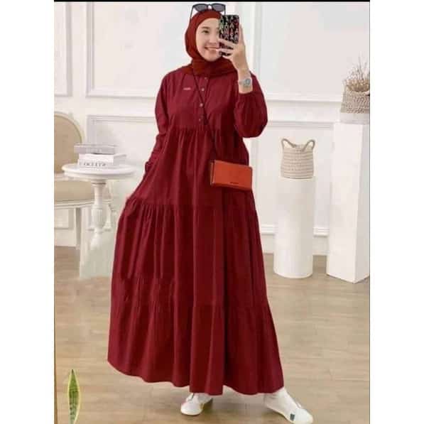 GAMIS KIRANIA JUMBO LD 115 CM / GAMIS POLOS RAYON PREMIUM SUSUN / GAMIS RAYON POLOS VIRAL TERMURAH / GAMIS RAYON TEBAL WANITA