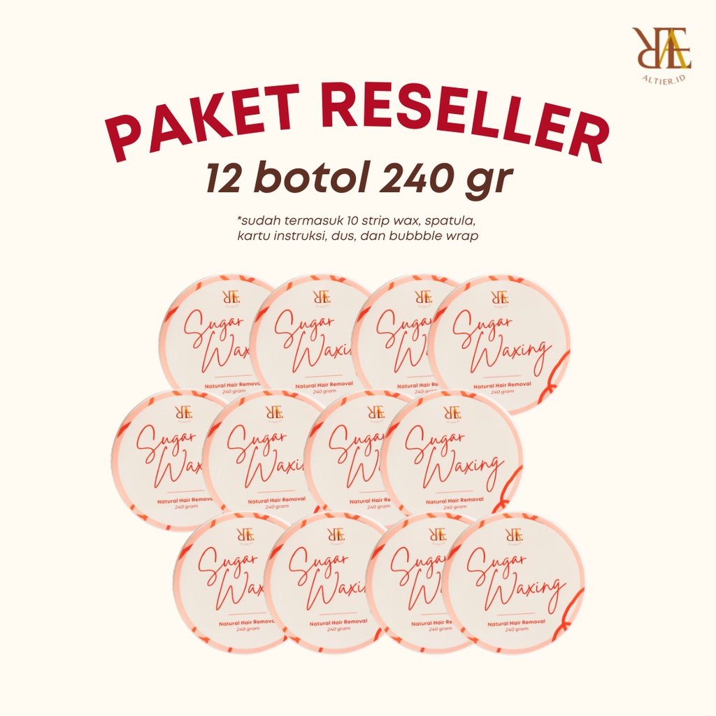 Paket Reseller Sugar Wax Altier 240gr/12pcs (𝗕𝗣𝗢𝗠)   | Sugar Waxing Kit | Sugar Waxing | Cold Wax | Pencabut Bulu | Penghilang Bulu