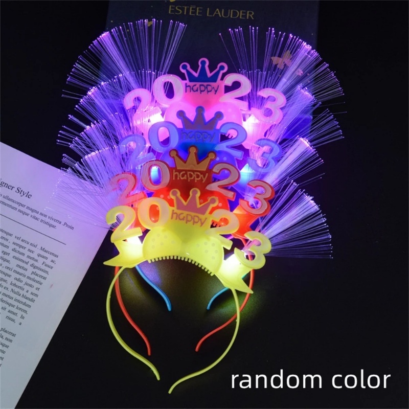 Bando Anak Bahan Fiber Dengan Lampu LED 2023 Untuk Cosplay / Pesta Natal / Tahun Baru