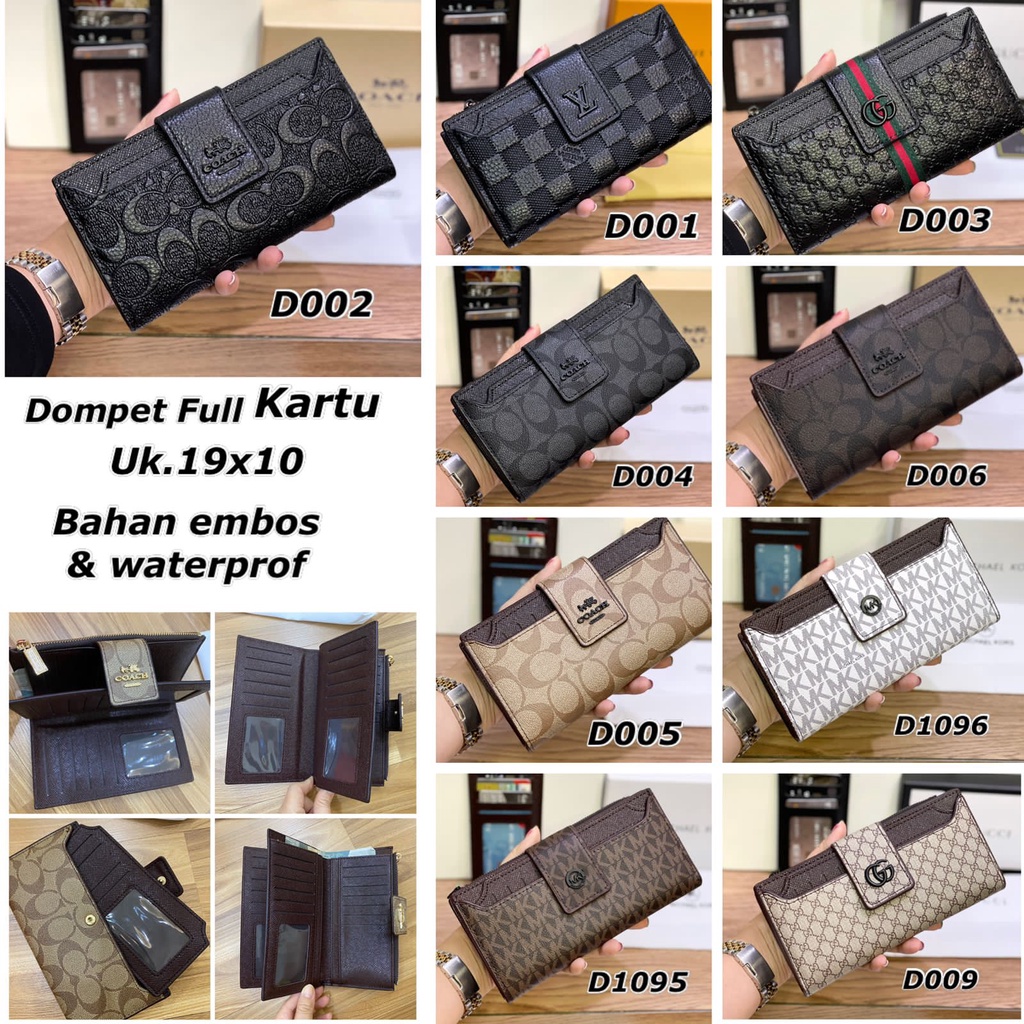 Dompet panjang full kartu wanita branded