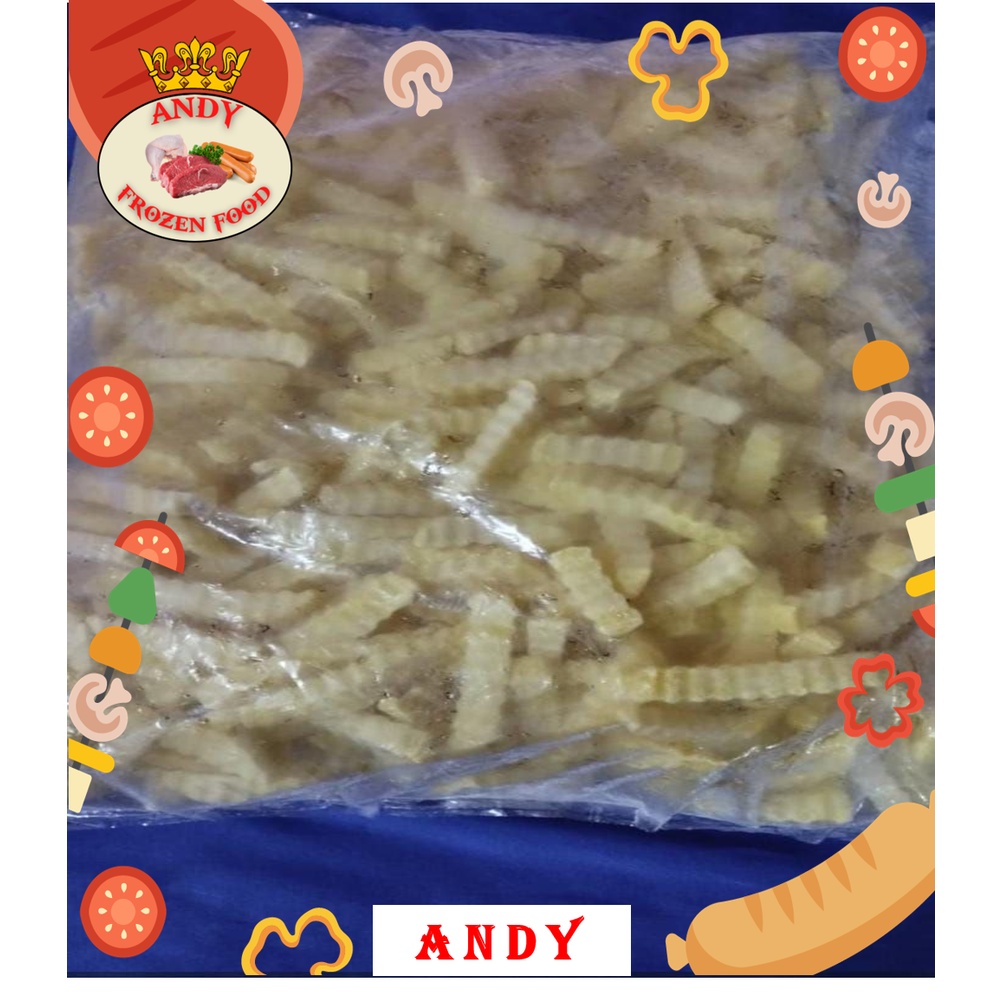 

kentang goreng crinkle cut - 1000gr