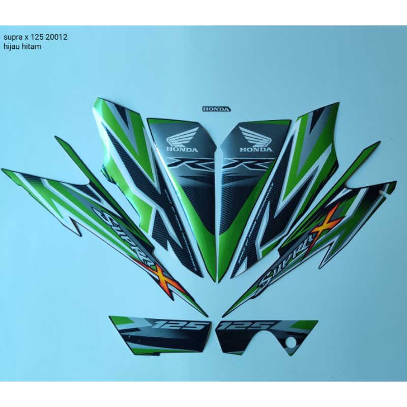 STRIPING ORI HONDA SUPRA X 125 Th 2012/Hijau Hitam