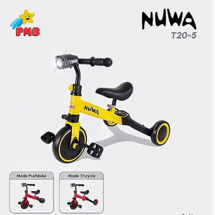 Sepeda Anak Roda Tiga Trycycle Aviator AT - 7905 Balance Bike 3 in 1 Push Bike, Exotic ET - 709 &amp; Exotic ET - 5511