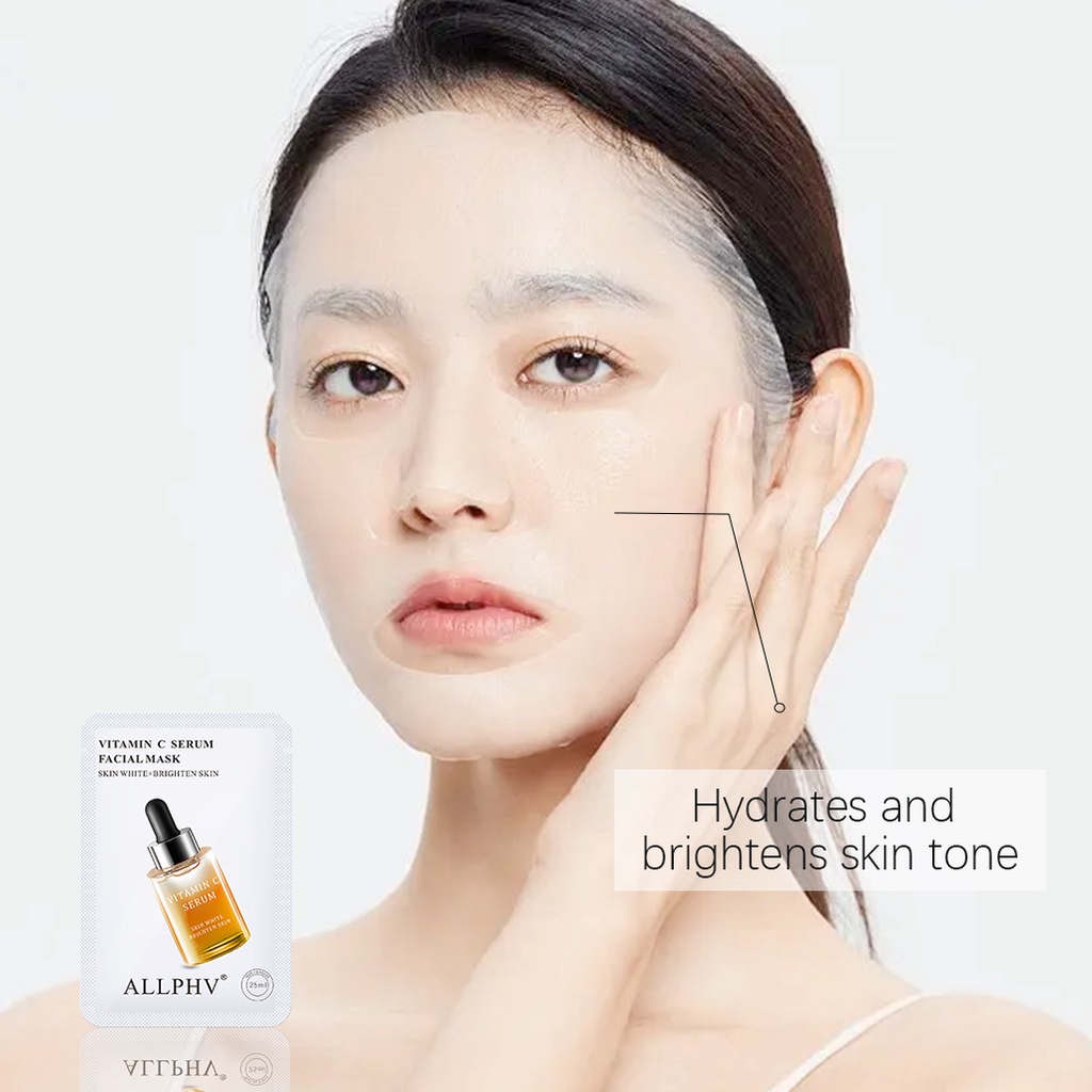 【asli】Allphv Sheet Masker Wajah Retinol/Hyaluronic Acid/Vitamin C/Rose Wajah Serum  Essence Mask Whitening Moisturizing SKIN CARE MASK MASKER SHEET Collagen Soothing Pemutih Pelembab Acne Removal Anti Aging Kerut  Masker Wajah 1pcs