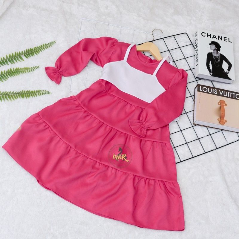 MIDI DRESS SET VEST ANAK LUCU/SET ROMPI TERLARIS