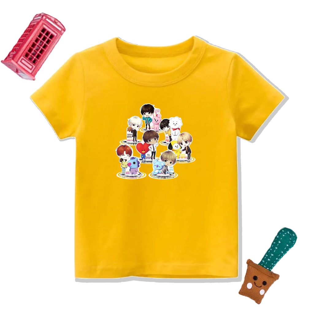 PVJ - Baju Anak Karakter Bt21 kaos anak perempuan Korea Style