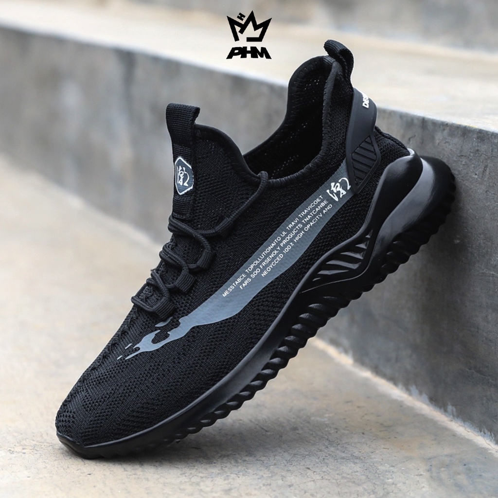 PHM Sepatu Sneakers Pria Olahraga Sport Shoes Casual Running Leto Putih
