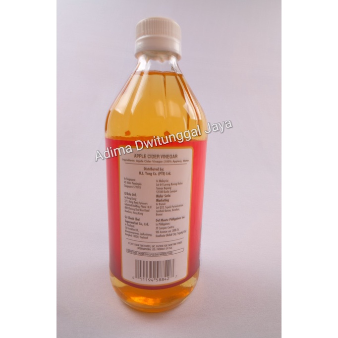 Cuka Apel / Apple Cider Vinegar S&amp;W 473 ml