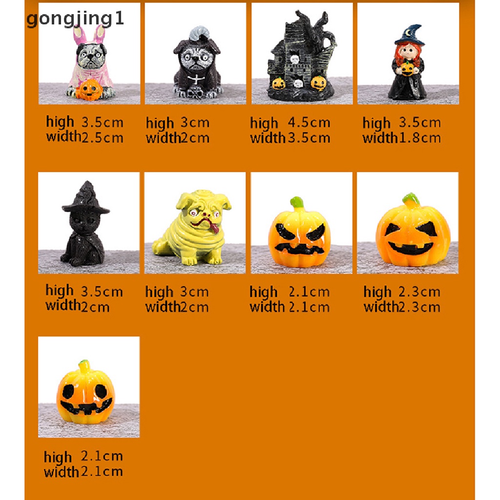 Ornamen Miniatur Halloween Bahan Resin Untuk Taman