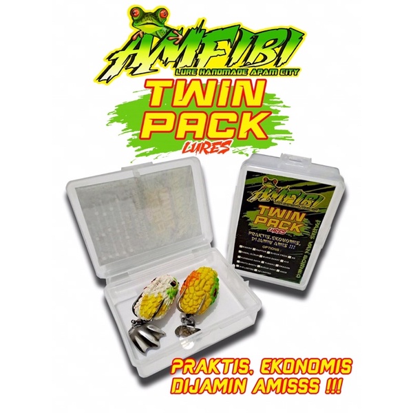 NEW Gratis Ongkir Twin Pack Lure soft frog umpan casting Amfibi lure 3D
