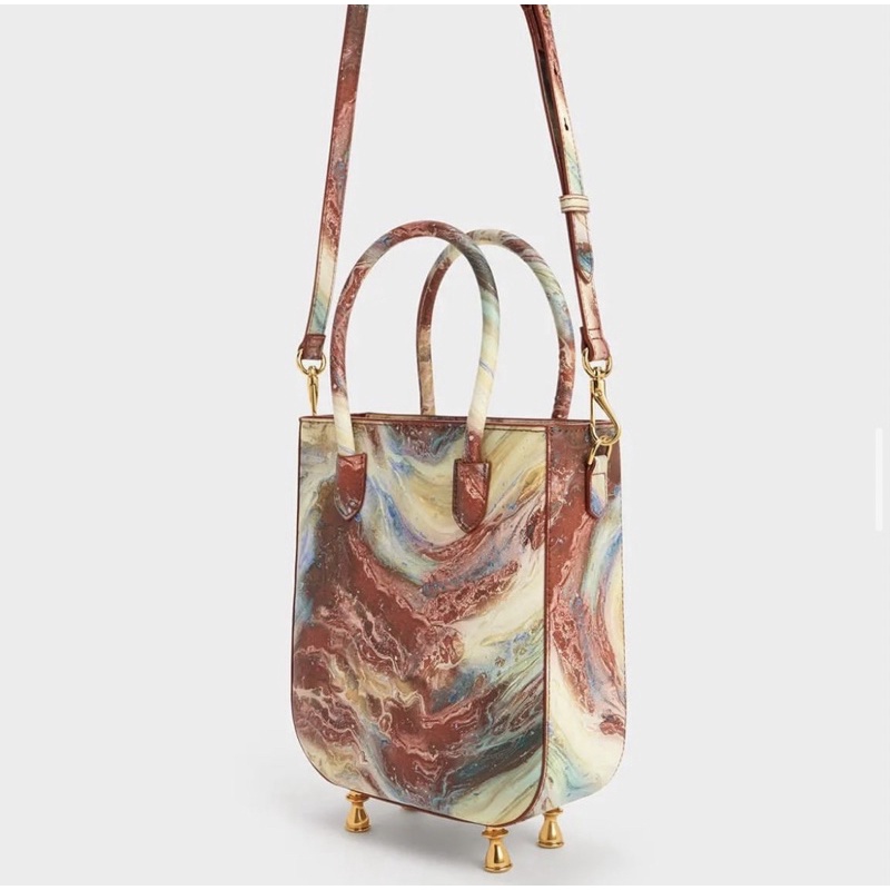 C Meriah Swirl Print Tote Bag