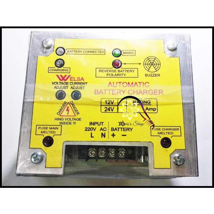 Promo Automatic Battery Charger Genset 24 Volt 1Ph 5A Autocharge Baterai