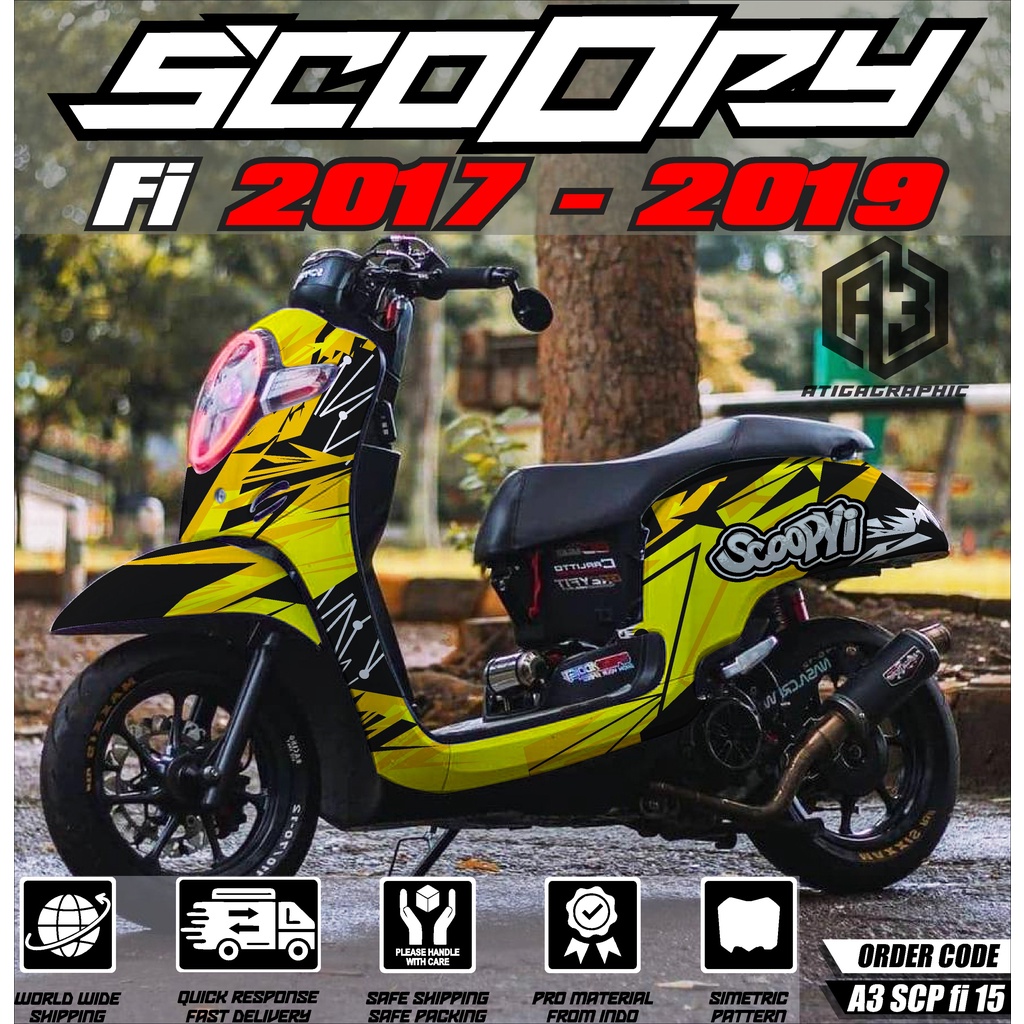 Decal Sticker Scoopy 2017 2018 2019 2020 decal scoopy full body Full Blok Sticker Scoopy Dekal New F