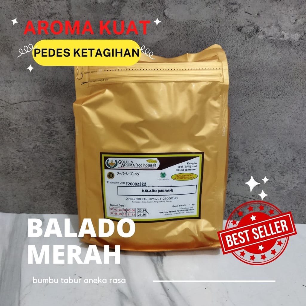 

Bumbu Tabur Penambah Rasa Balado Merah Golden Aroma Food Indonesia Original