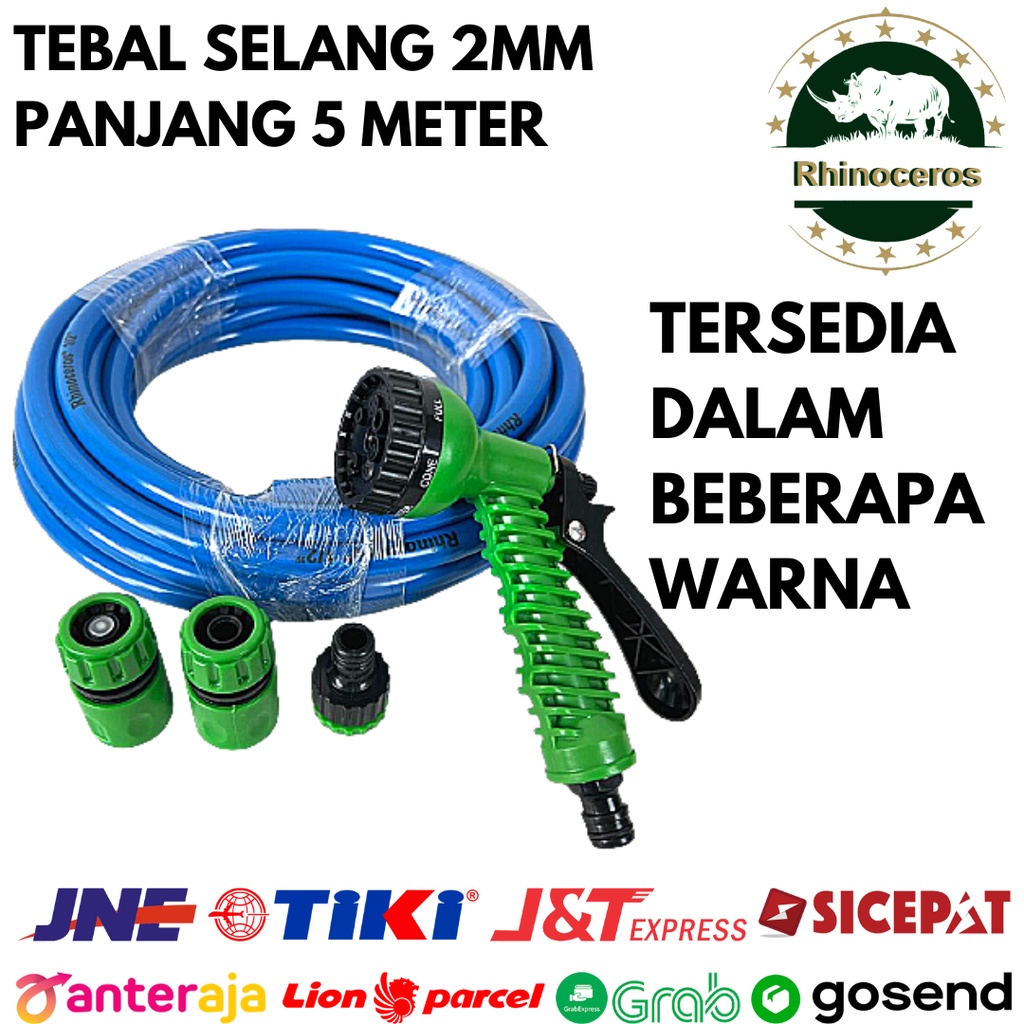 Paket Selang Air Dop dan Semprotan Air Set 5/8 Inch Tebal 2mm 5 Meter