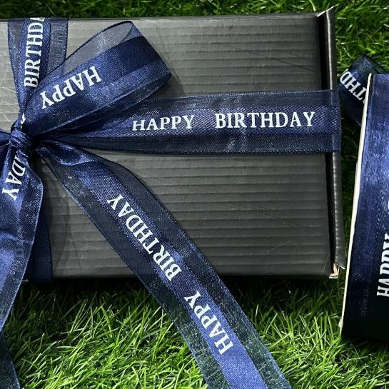 

Pita Happy Birthday/ Pita ultah/ pita kado/ pita kue 1 roll 2.5cm 45m - Navy Blue