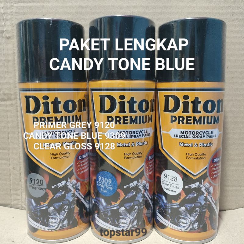 Jual Pilok Cat Diton Premium Paket Lengkap 3 Pcs Candy Blue Candi Tone