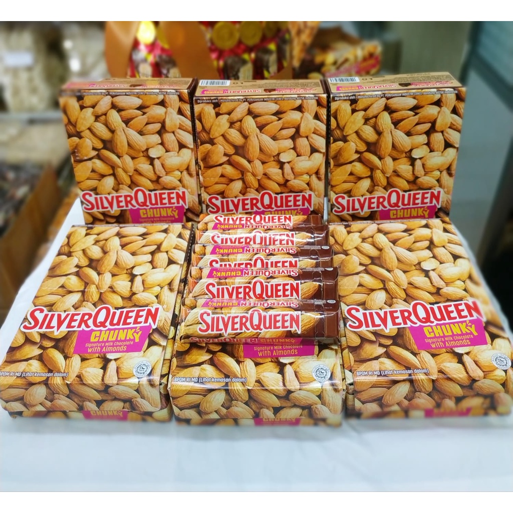 

Ay00! Silverqueen ChunkyBar Mede Almond 26gr box