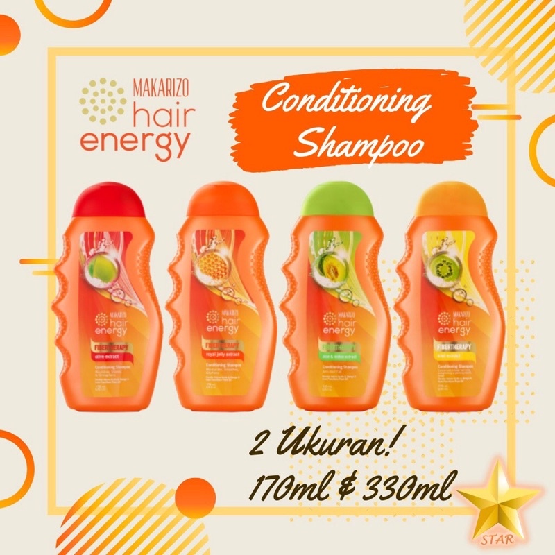 Jual Makarizo Hair Energy Fibertherapy Conditioning Shampoo 170ml330ml Shopee Indonesia 