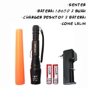 SENTER SWAT POLICE T6 2 BATERAI