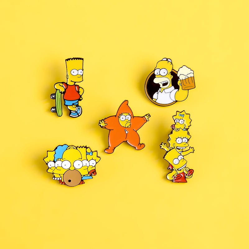 Bros Pin Desain Kartun Animasi Lucu Untuk Pakaian